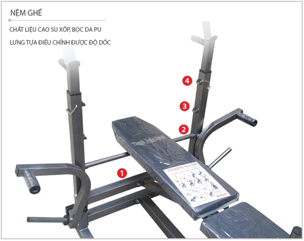 Ghế tập tạ đa năng Thanh Xuân giá rẻ nhất tại Tâm Chính Sport